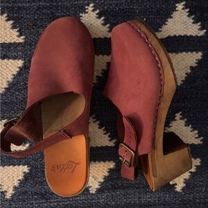 Lotta From Stockholm Leather Slingback Clogs